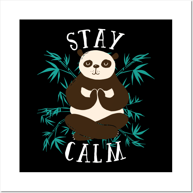 Stay Calm Panda Wall Art by madeinchorley